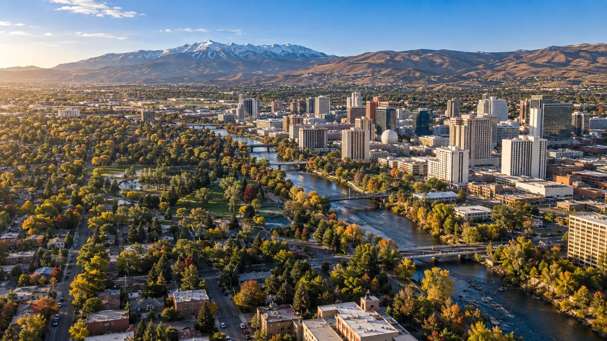 Aerial view of Reno, NV