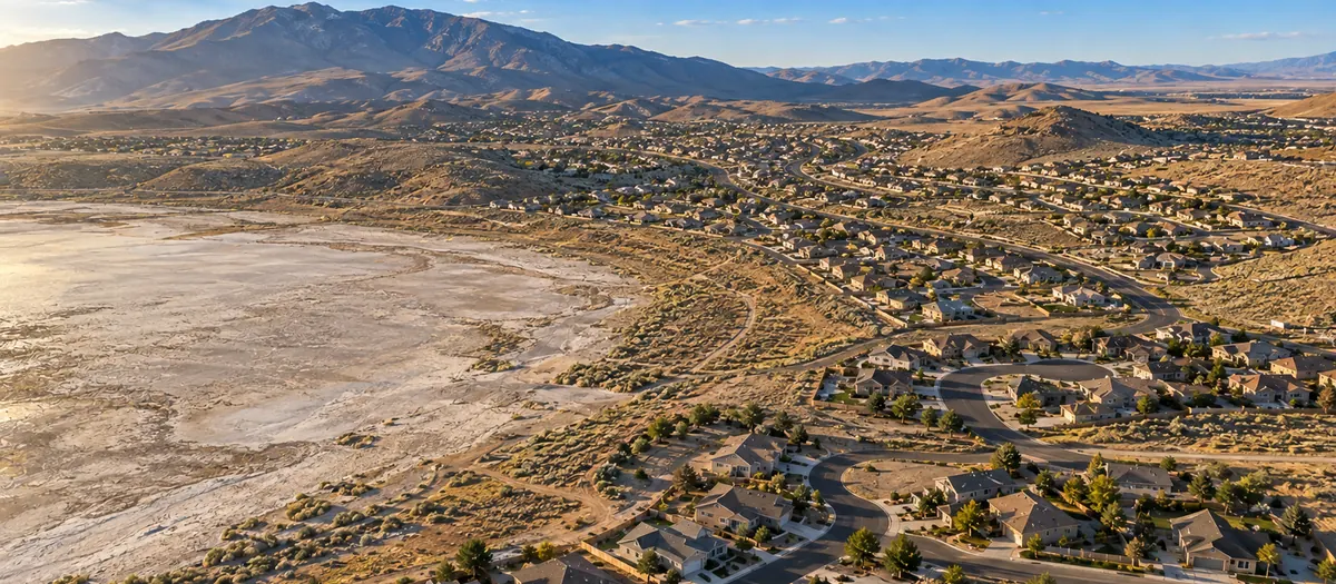 Aerial view of Cold Springs, NV
