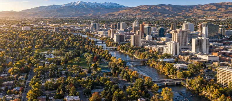 Aerial view of Reno, NV