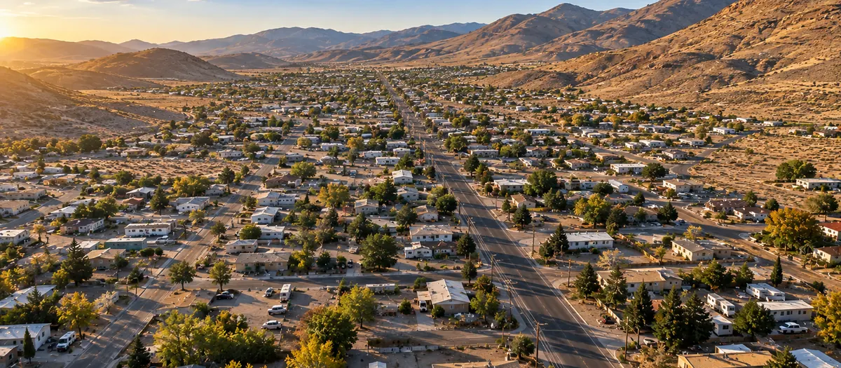 Aerial view of Sun Valley, NV