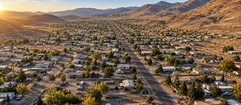 Aerial view of Sun Valley, NV